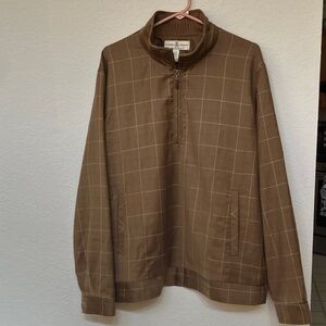 Men's Brown Checkered Lightweight Jacket